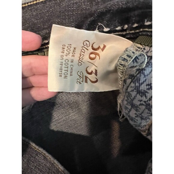 Tommy Bahama Pants Mens 36 Regular Fit Washed Black Straight Stretch Fit Jean - Picture 5 of 13